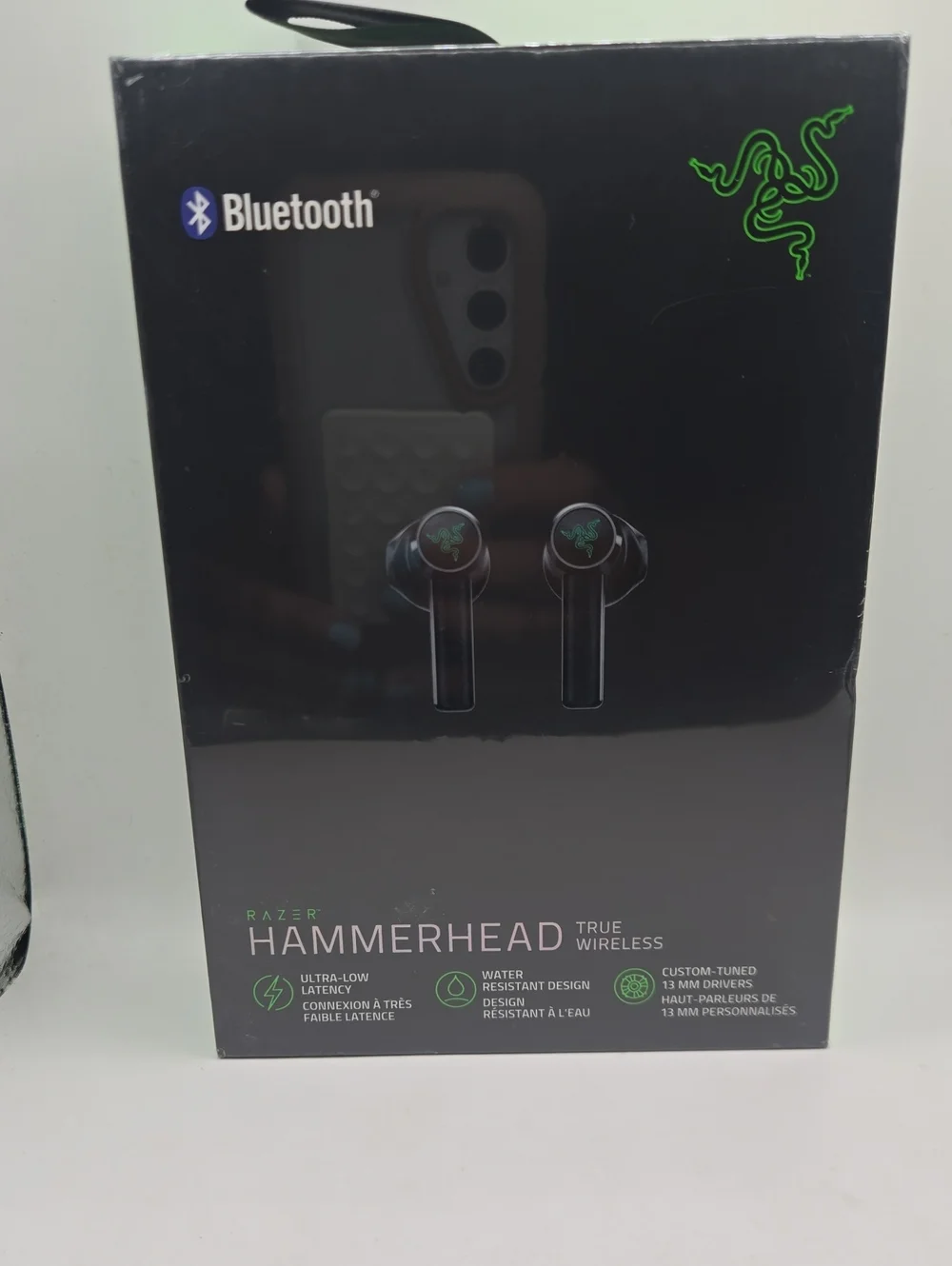 NEW Razer Hammerhead True Wireless Earbuds — Black with Green Logo